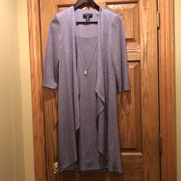 R&M RICHARDS NEW SHIFT DRESS MOCK DRAPED JACKET 8 - Picture 2 of 12